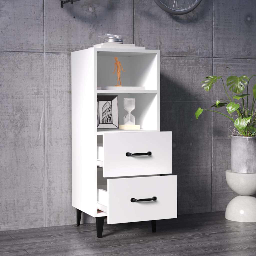 Sideboard Weiß 34,5x34x90 cm Holzwerkstoff