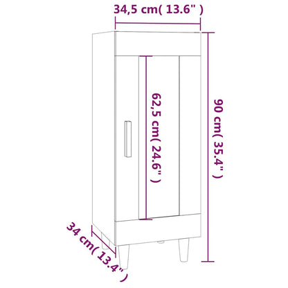 Sideboard Weiß 34,5x34x90 cm Holzwerkstoff