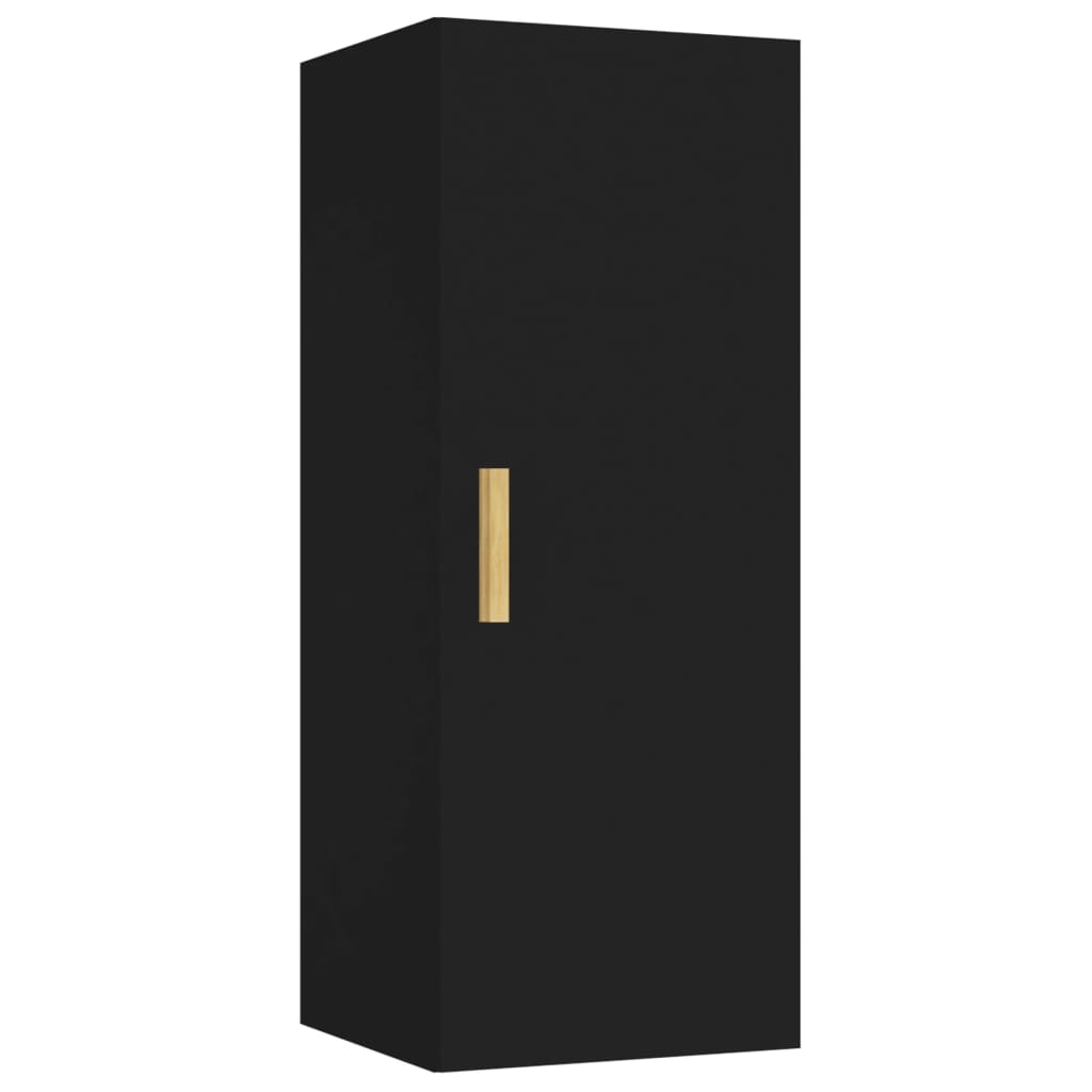 Armoire murale noire 34,5x34x90 cm en bois