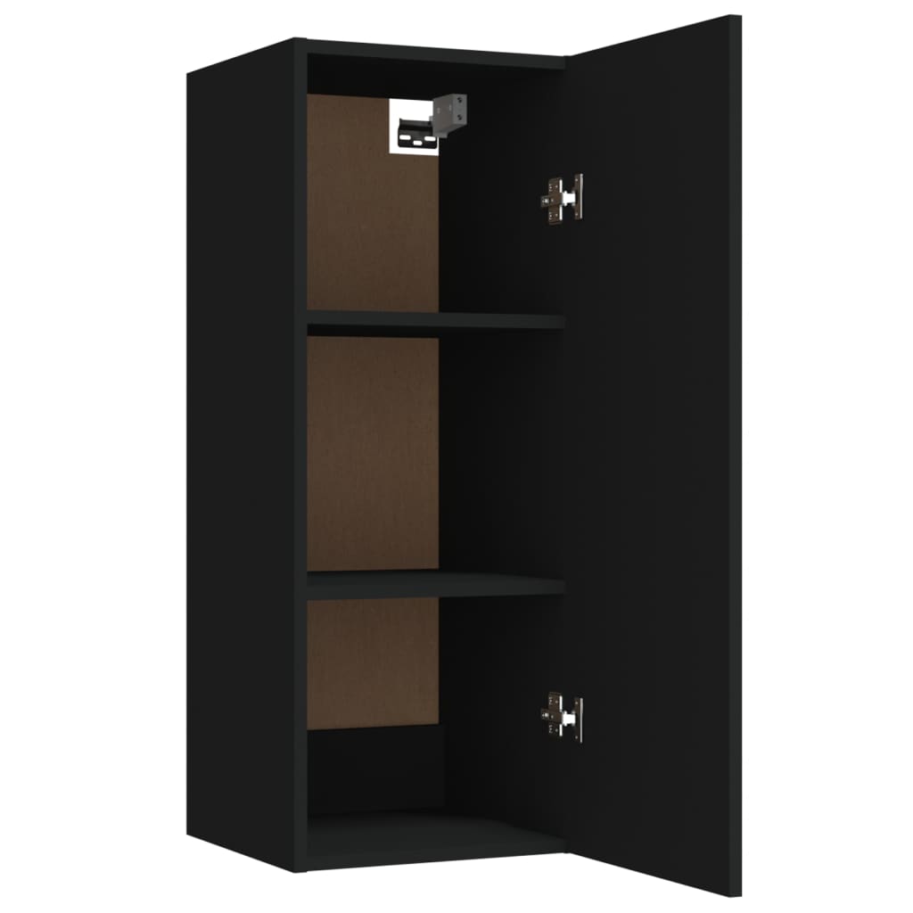 Armoire murale noire 34,5x34x90 cm en bois