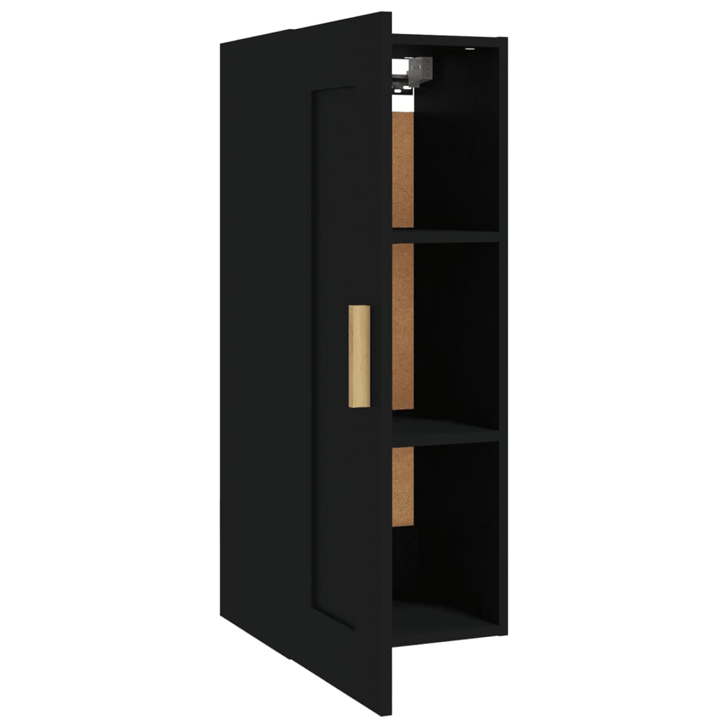 Armoire murale noire 35x34x90 cm en bois