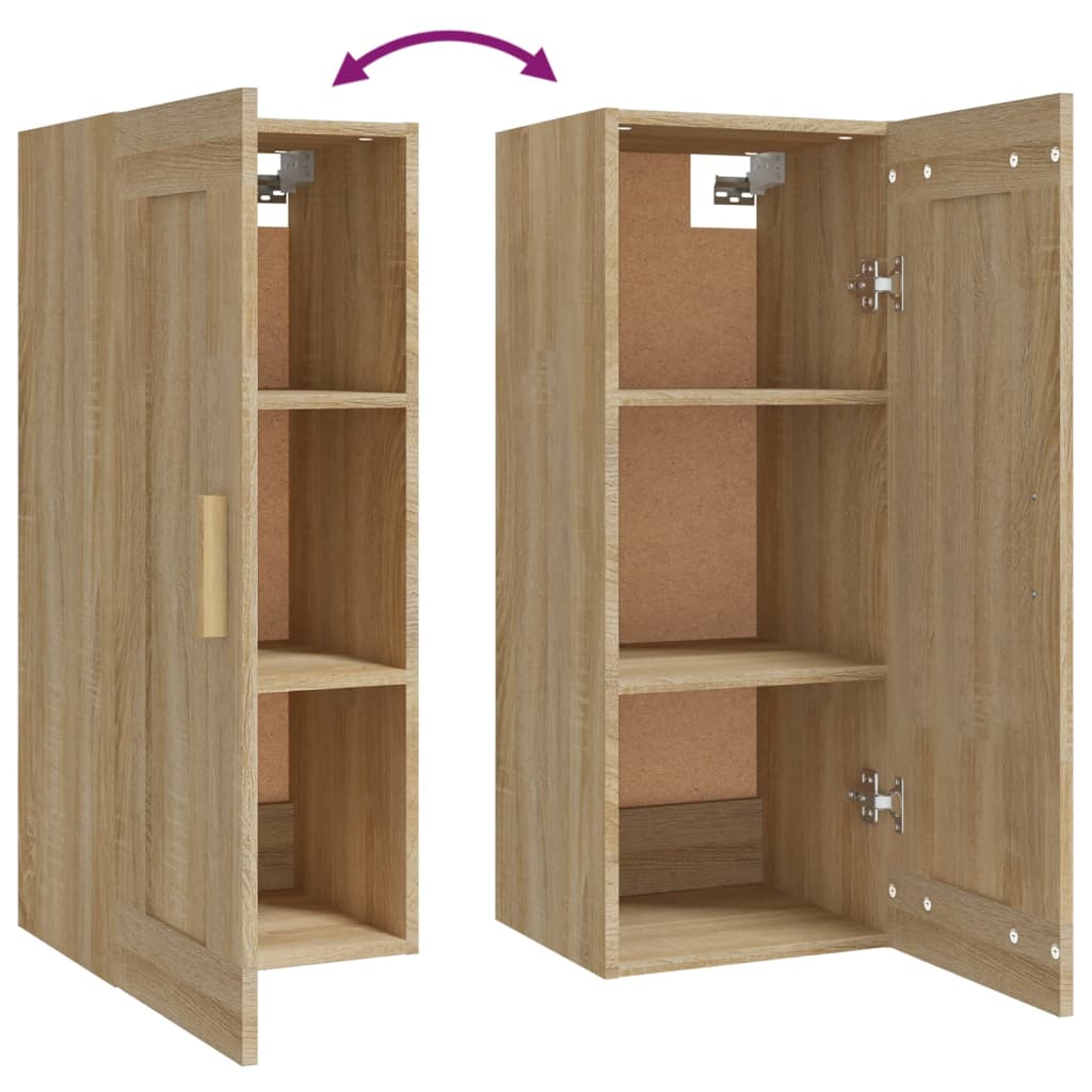 Wandschrank Sonoma-Eiche 35x34x90 cm Holzwerkstoff