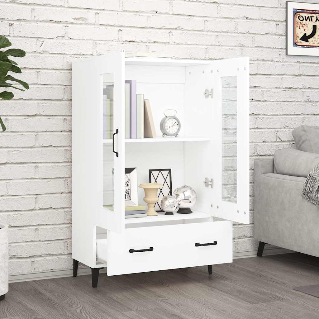 Highboard Weiß 70x31x115 cm Holzwerkstoff