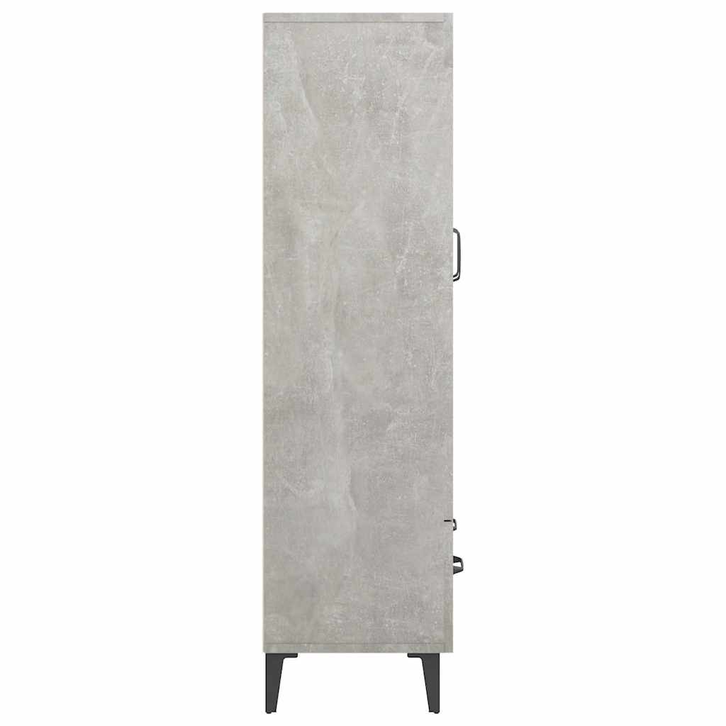 Highboard Betongrau 70x31x115 cm Holzwerkstoff