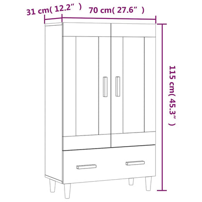 Highboard Sonoma-Eiche 70x31x115 cm Holzwerkstoff
