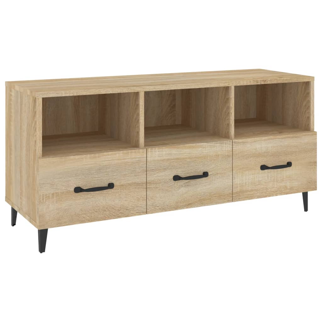 Meuble TV chêne Sonoma 102x35x50 cm matériau bois