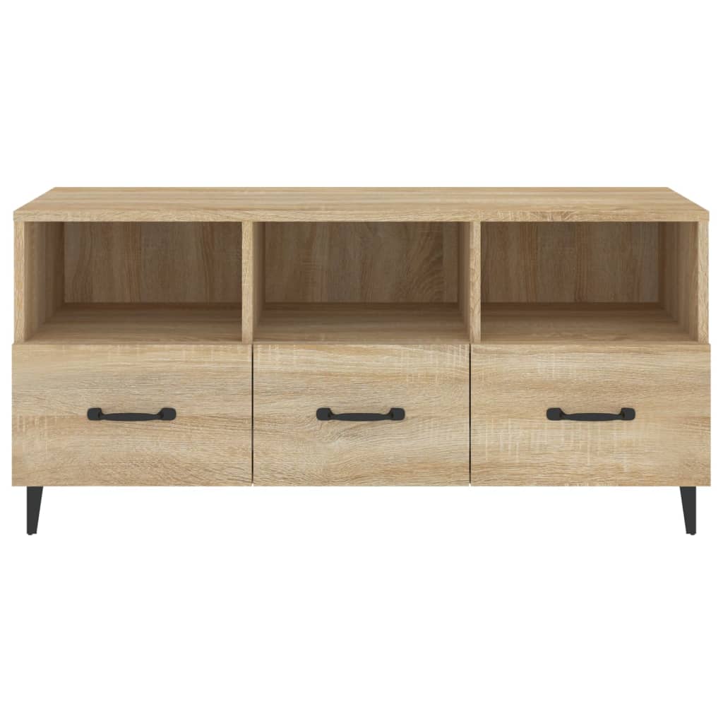 Meuble TV chêne Sonoma 102x35x50 cm matériau bois