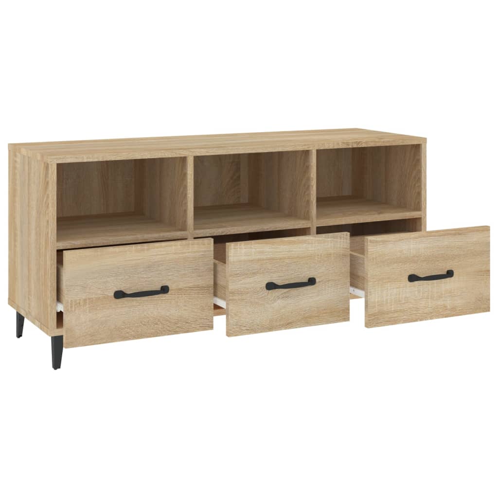 Meuble TV chêne Sonoma 102x35x50 cm matériau bois