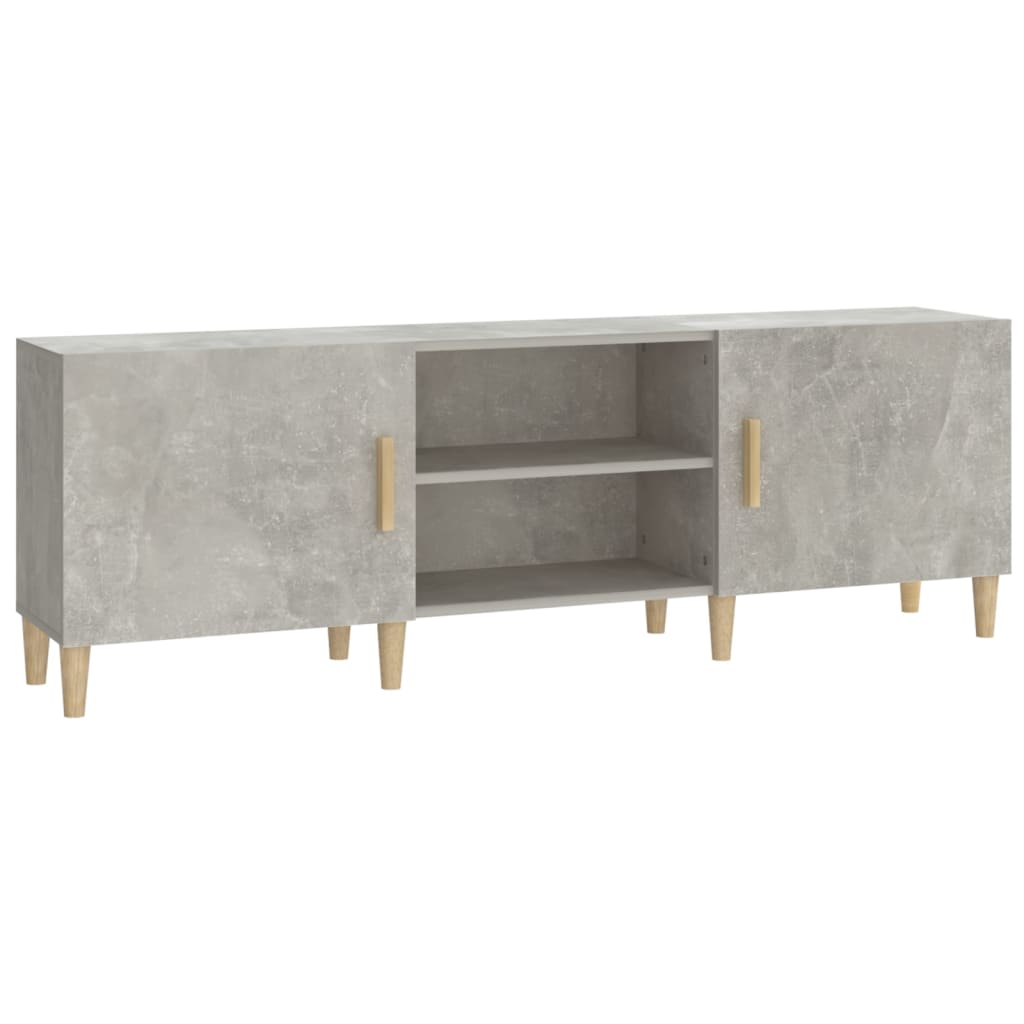 Meuble TV gris béton 150x30x50 cm en bois