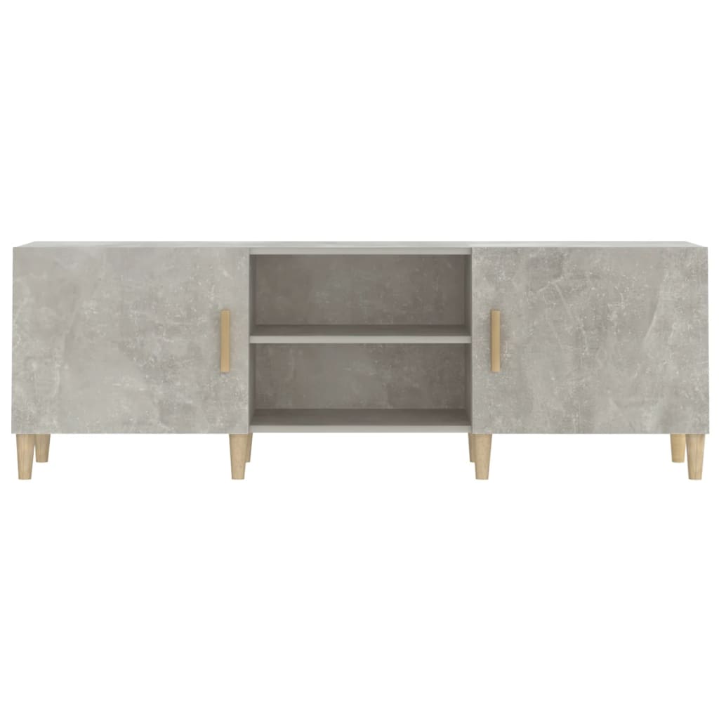 Meuble TV gris béton 150x30x50 cm en bois