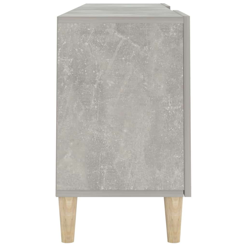 Meuble TV gris béton 150x30x50 cm en bois