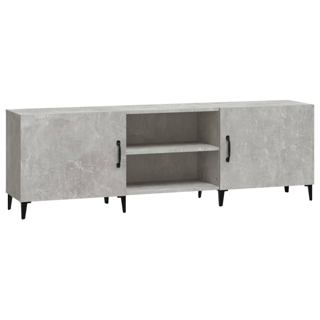 Meuble TV gris béton 150x30x50 cm en bois