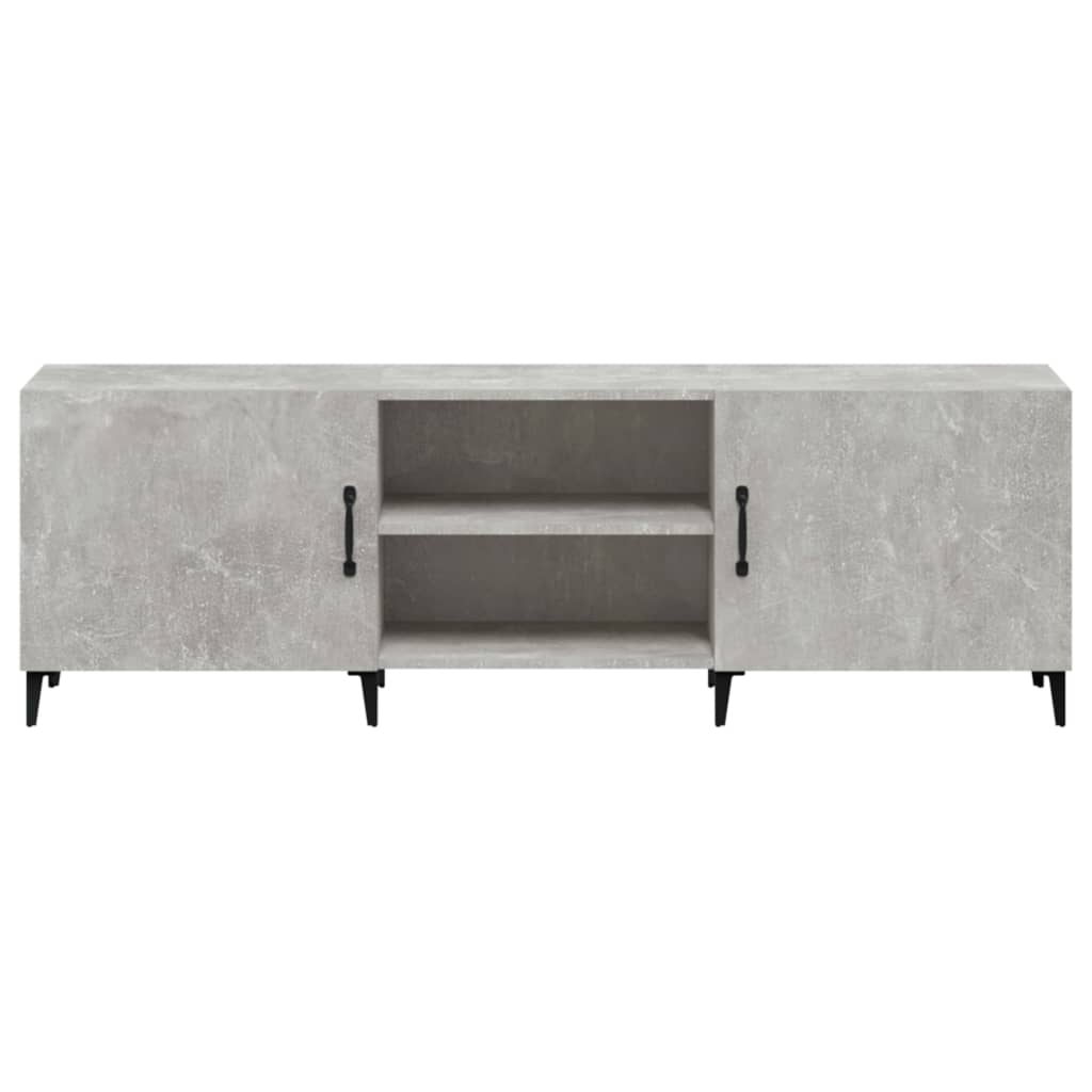 Meuble TV gris béton 150x30x50 cm en bois