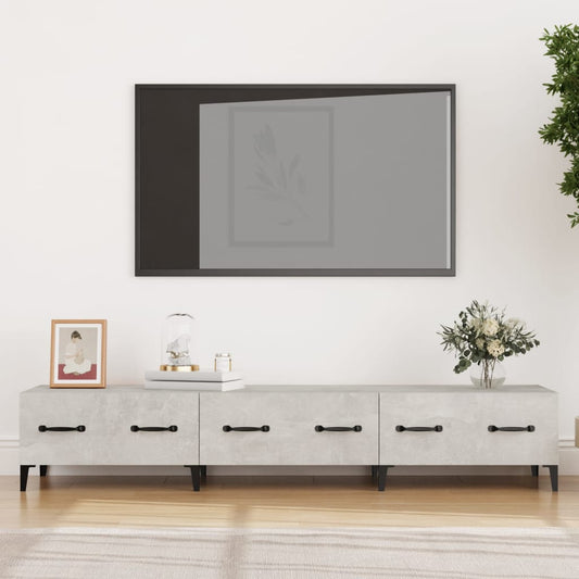 Meuble TV gris béton 150x34,5x30 cm en bois