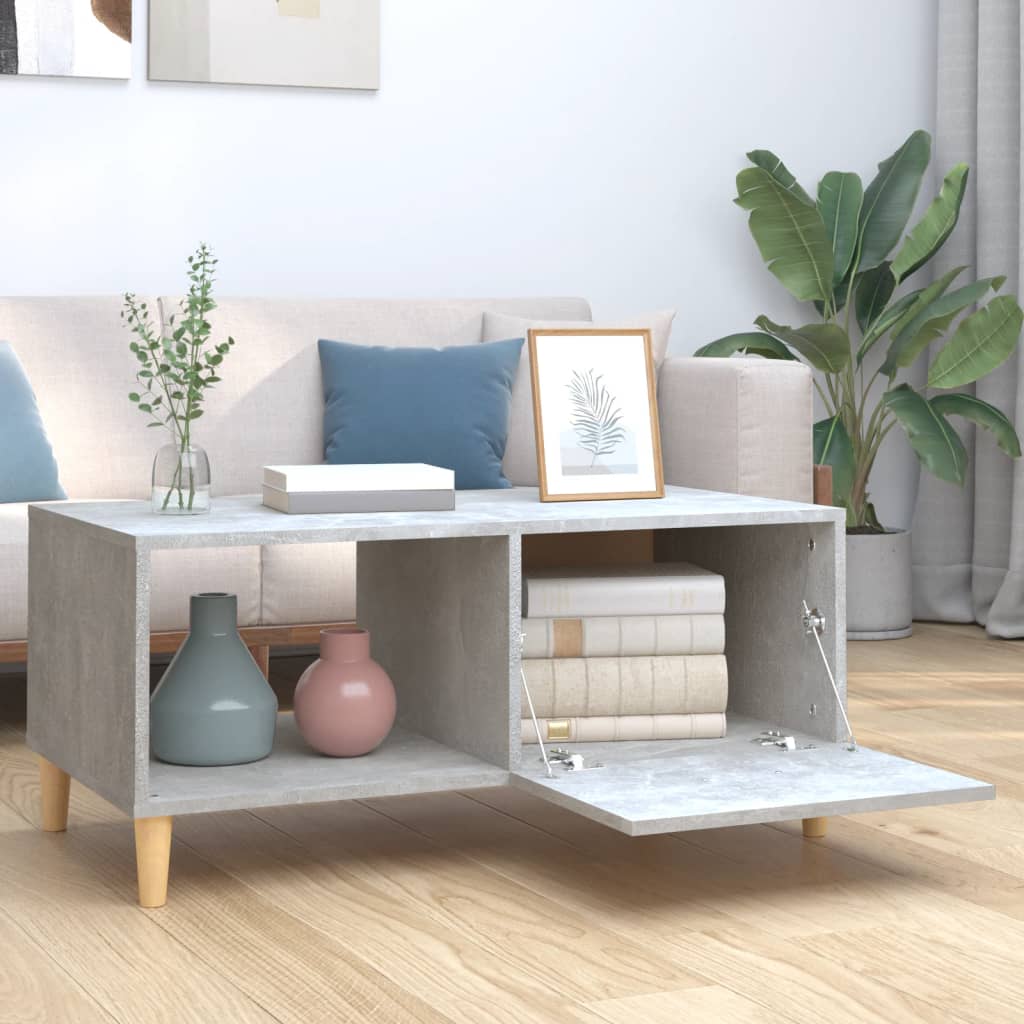 Couchtisch Betongrau 89,5x50x40 cm Holzwerkstoff