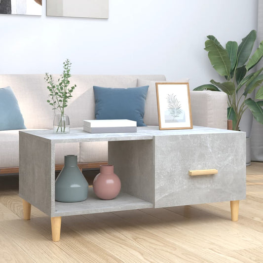 Couchtisch Betongrau 89,5x50x40 cm Holzwerkstoff