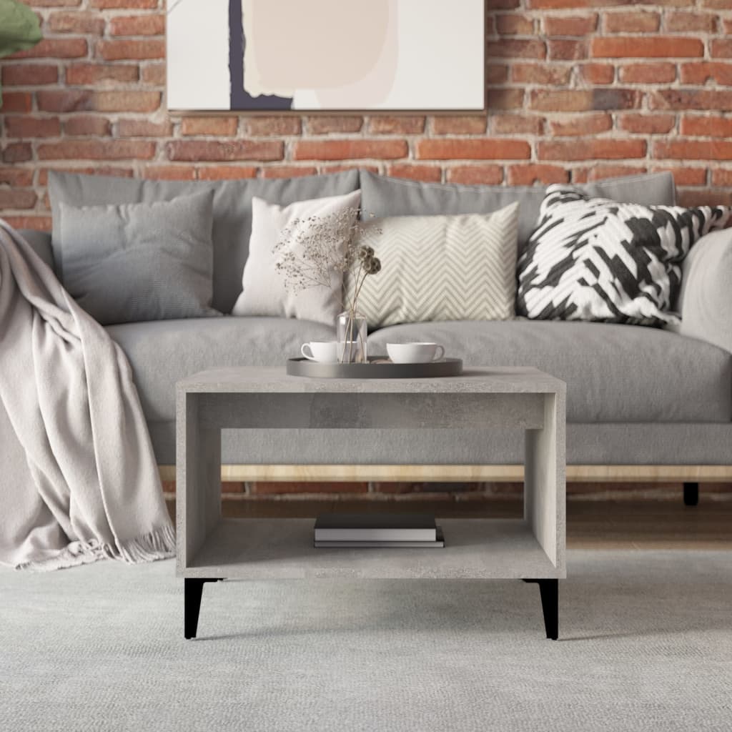 Couchtisch Betongrau 60x50x40 cm Holzwerkstoff