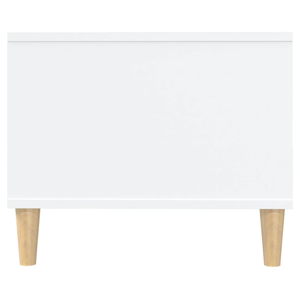 Table basse blanche 102x50x40 cm en bois