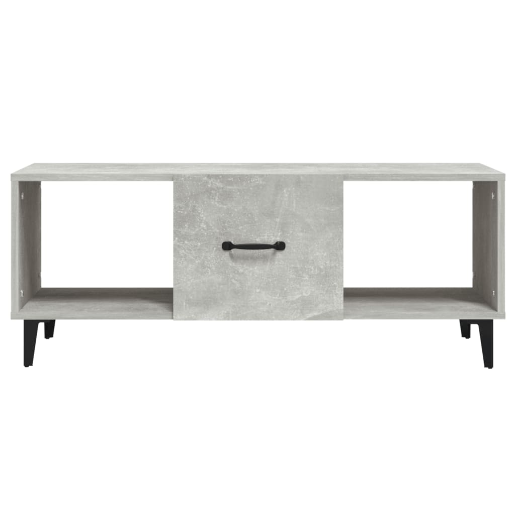 Table basse gris béton 102x50x40 cm en bois