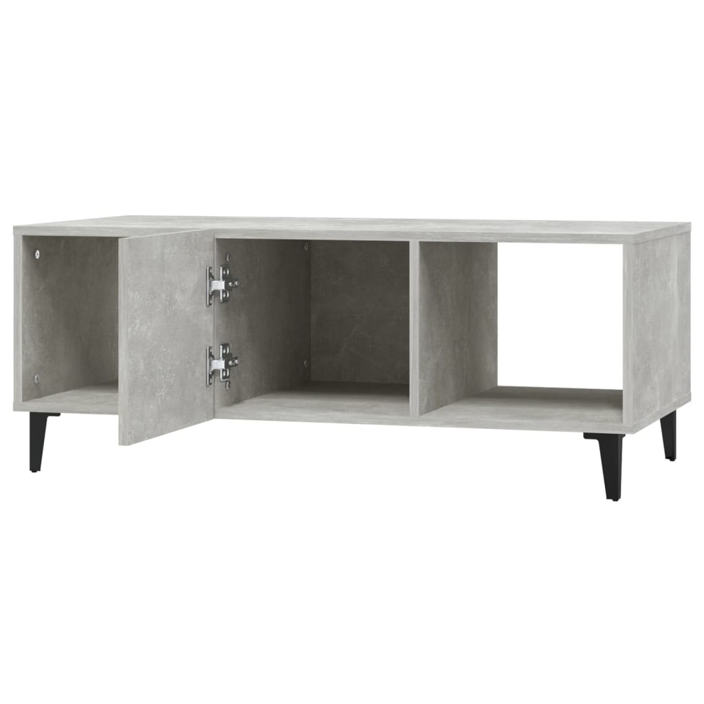 Table basse gris béton 102x50x40 cm en bois