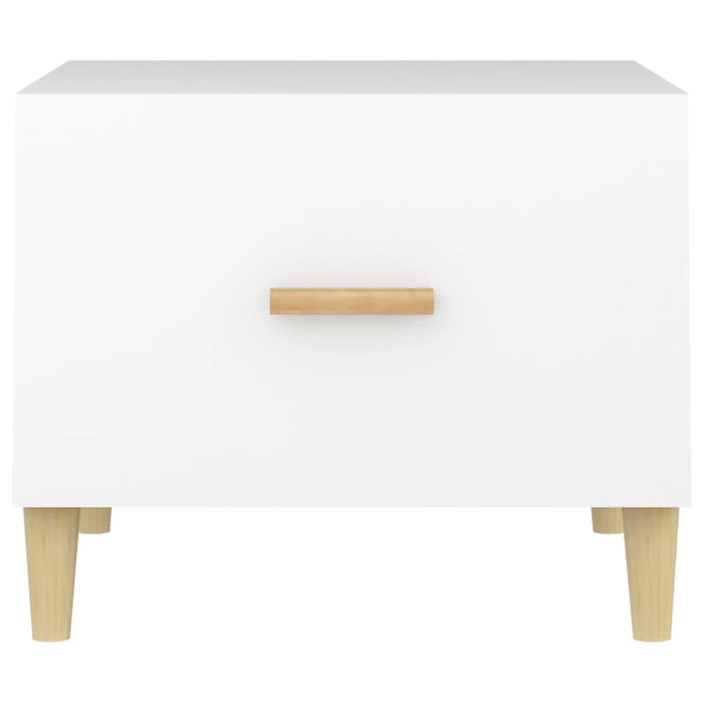 Tables basses 2 pcs. Blanc 50x50x40 cm en bois