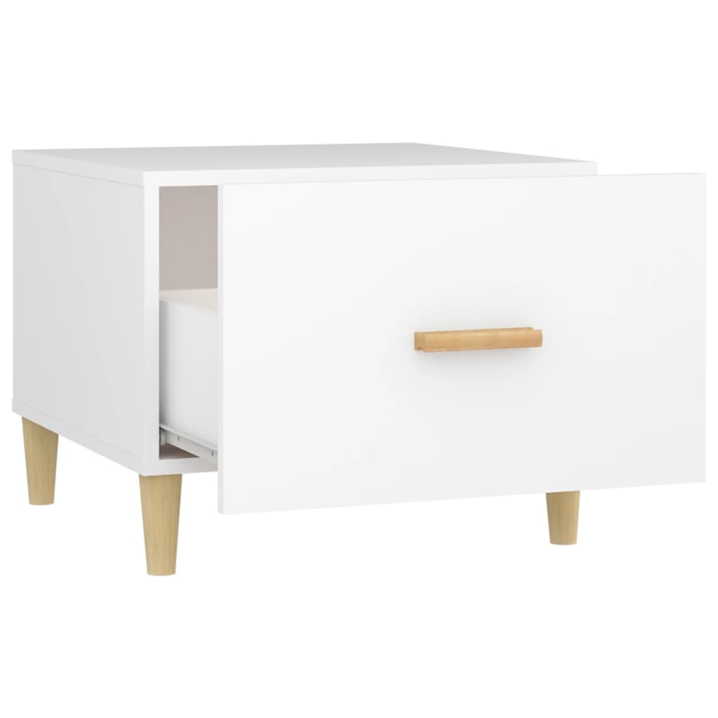 Tables basses 2 pcs. Blanc 50x50x40 cm en bois