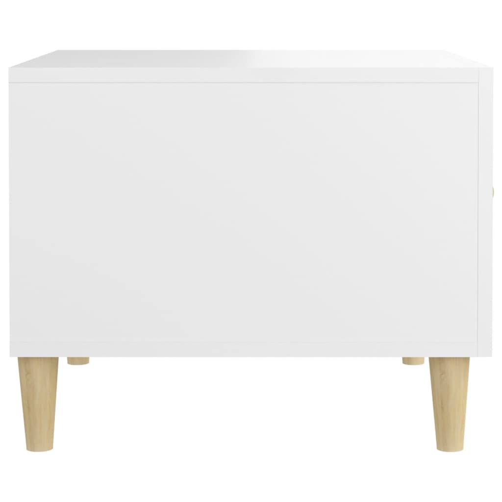 Tables basses 2 pcs. Blanc 50x50x40 cm en bois