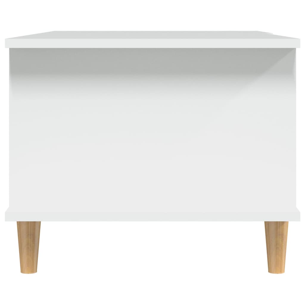 Table basse blanche 90x50x40 cm en bois