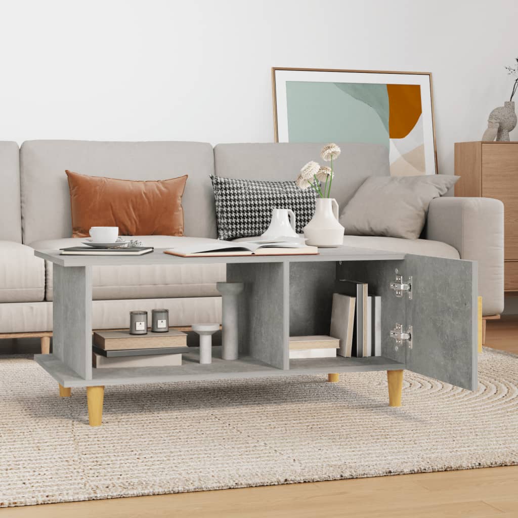 Couchtisch Betongrau 90x50x40 cm Holzwerkstoff