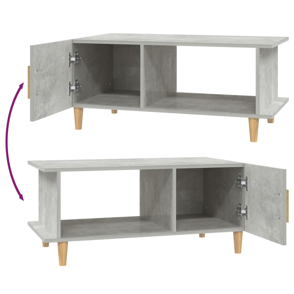 Couchtisch Betongrau 90x50x40 cm Holzwerkstoff