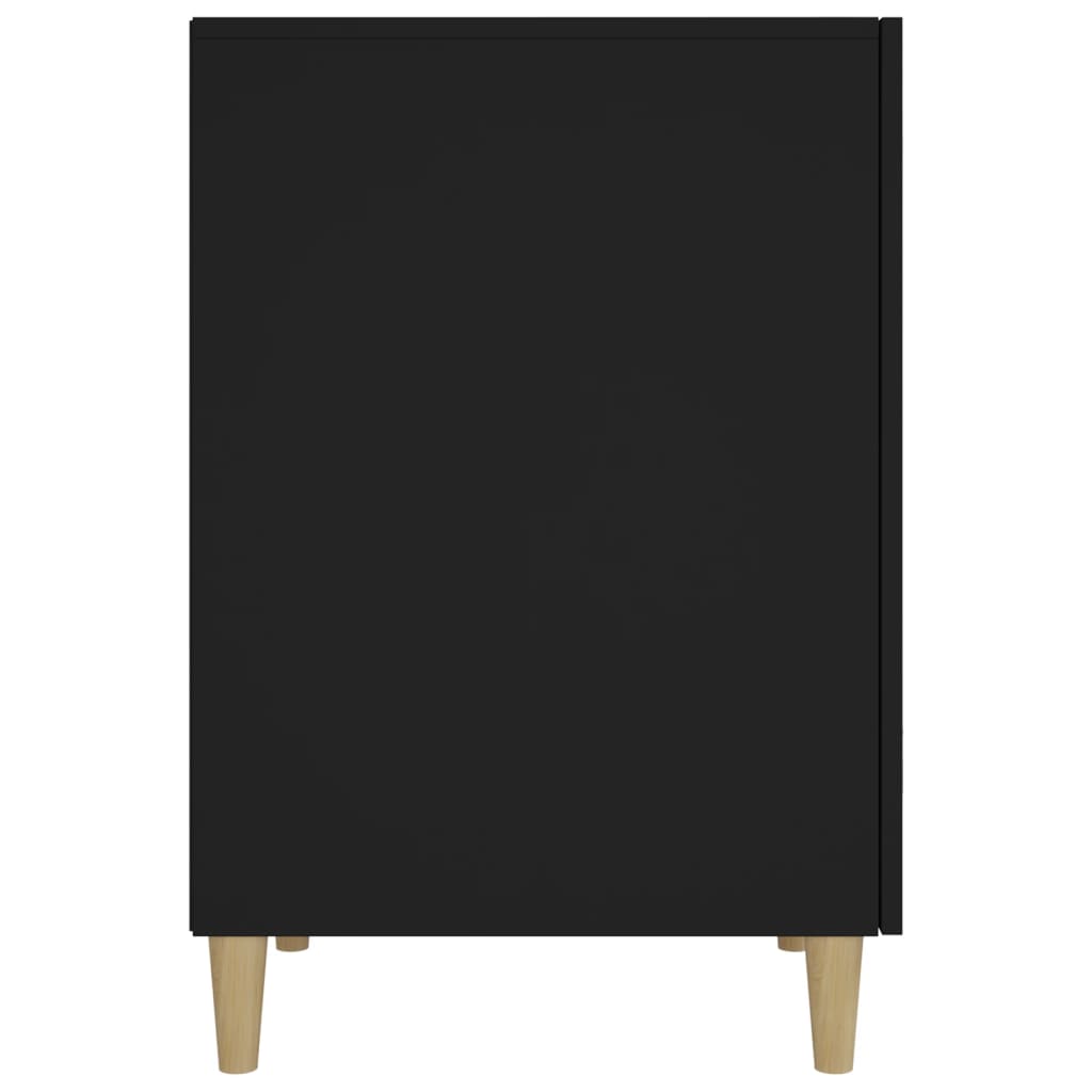 Bureau noir 140x50x75 cm en bois