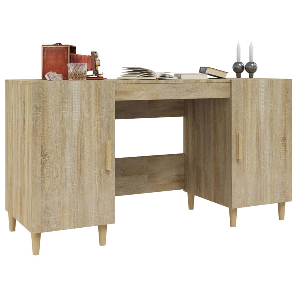 Bureau chêne Sonoma 140x50x75 cm matière bois