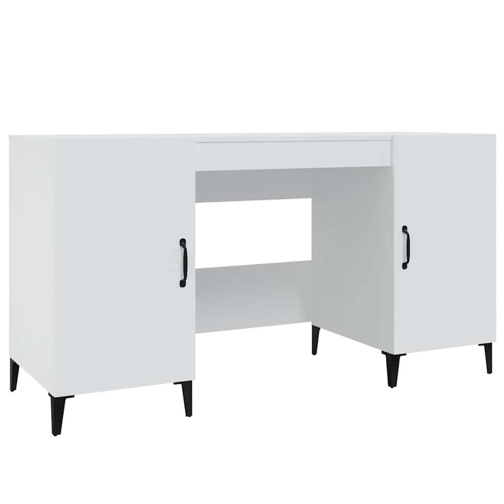 Schreibtisch Weiß 140x50x75 cm Holzwerkstoff