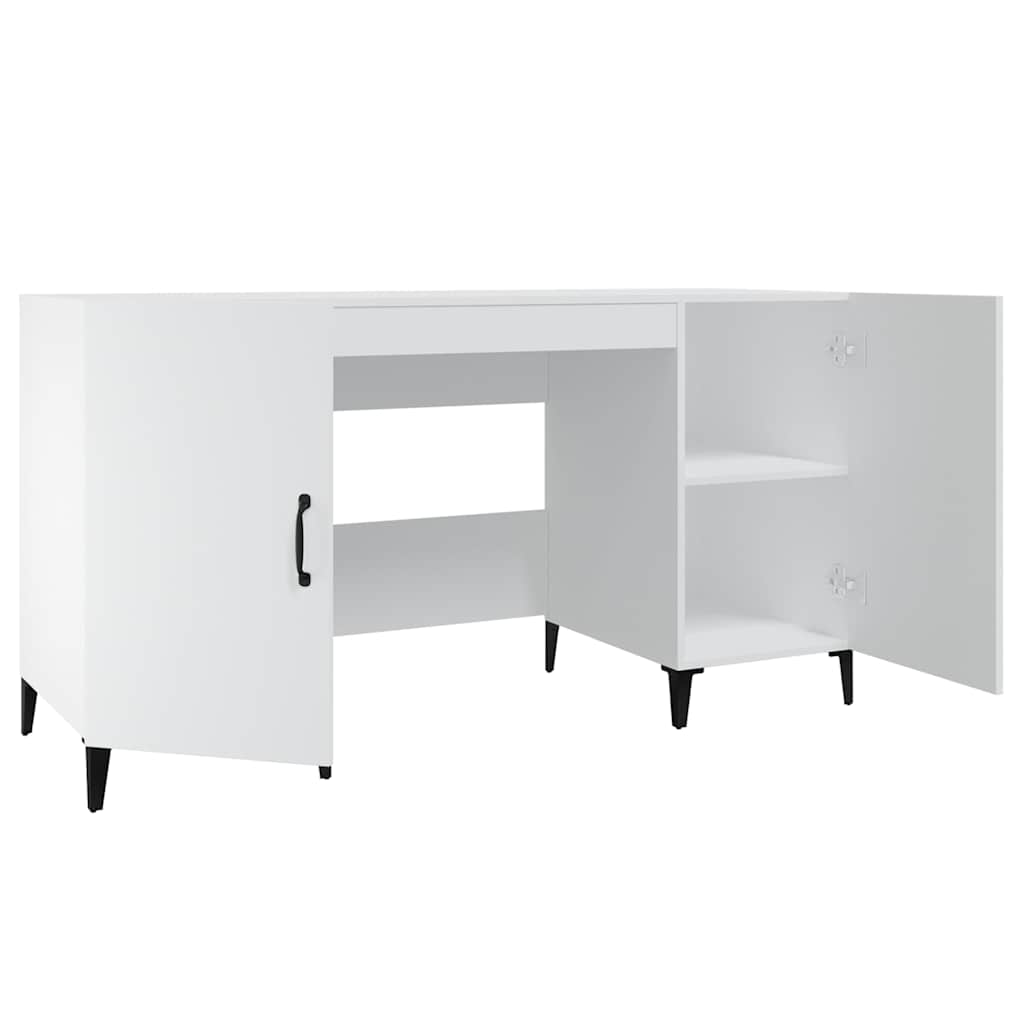 Schreibtisch Weiß 140x50x75 cm Holzwerkstoff