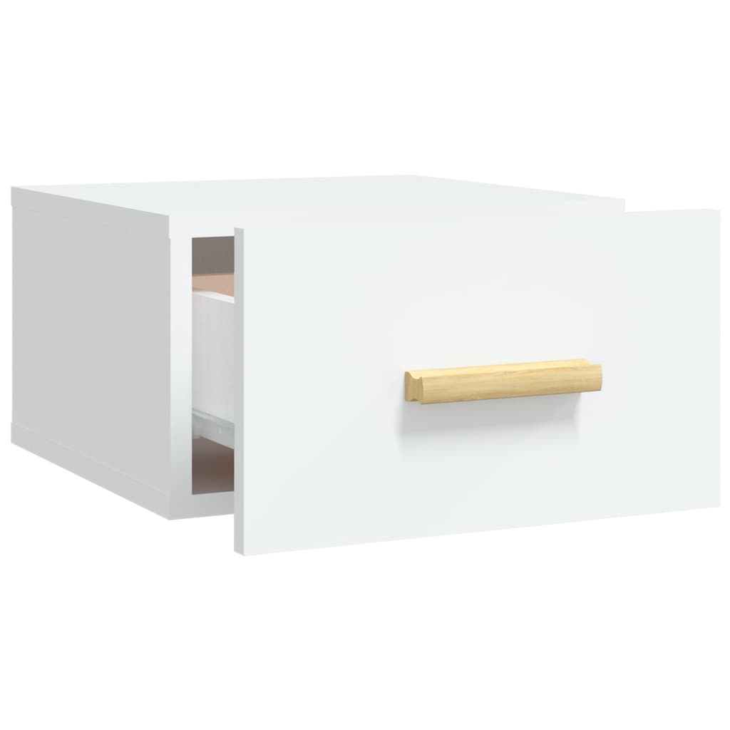 Tables de chevet murales 2 pcs. Blanc 35x35x20 cm