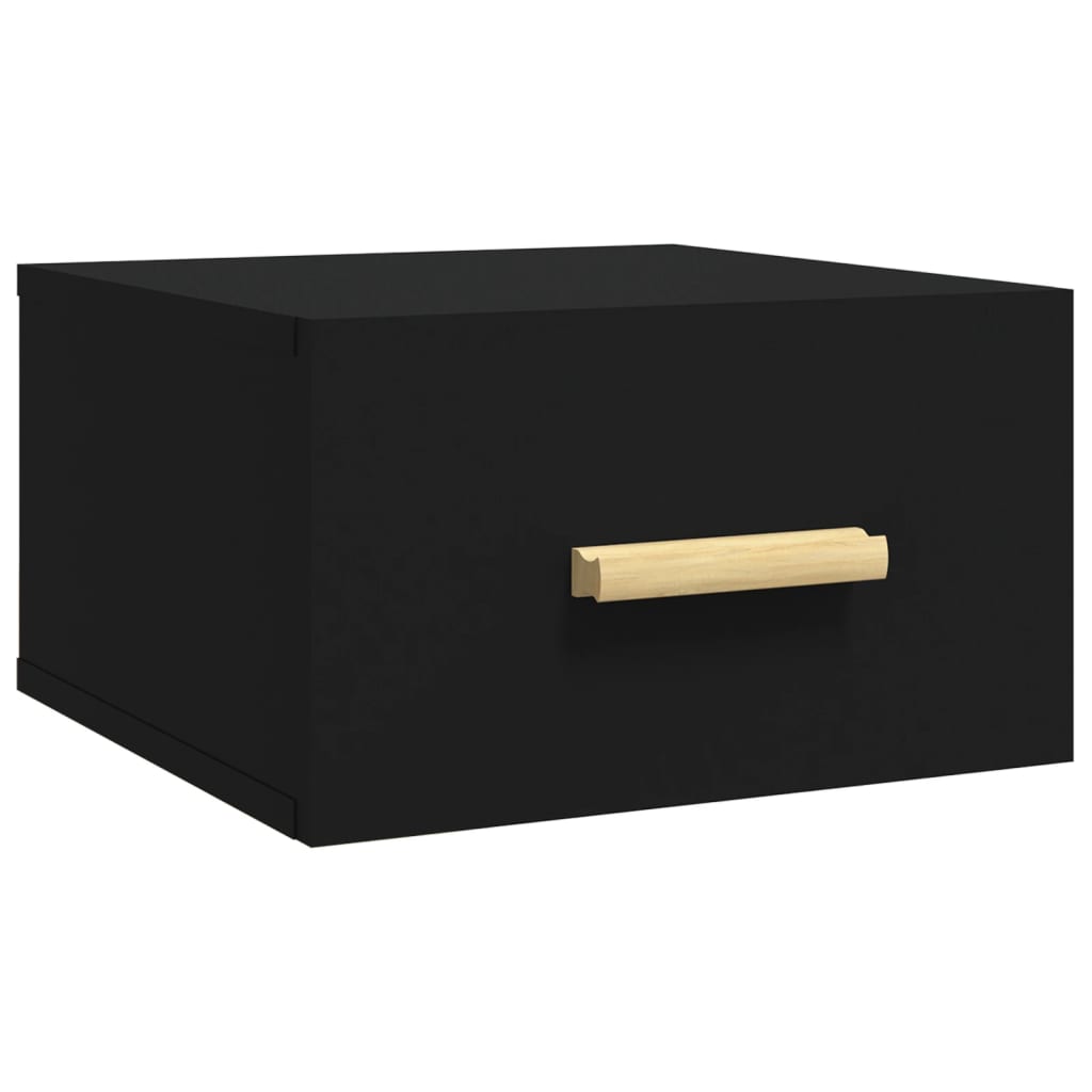 Tables de chevet murales 2 pcs. Noir 35x35x20 cm