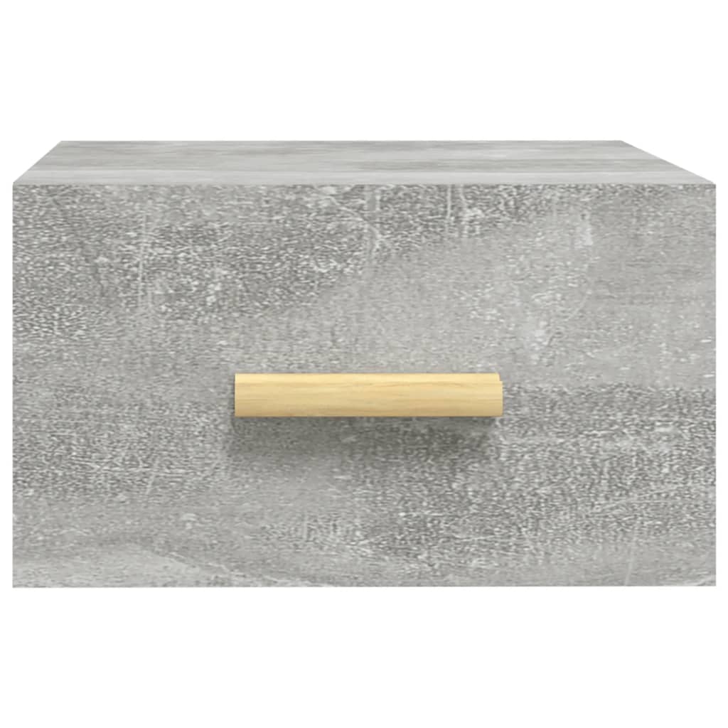 Tables de chevet murales 2 pcs gris béton 35x35x20 cm