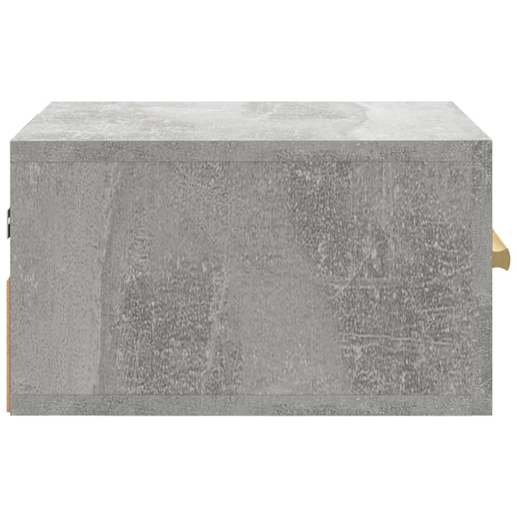 Tables de chevet murales 2 pcs gris béton 35x35x20 cm