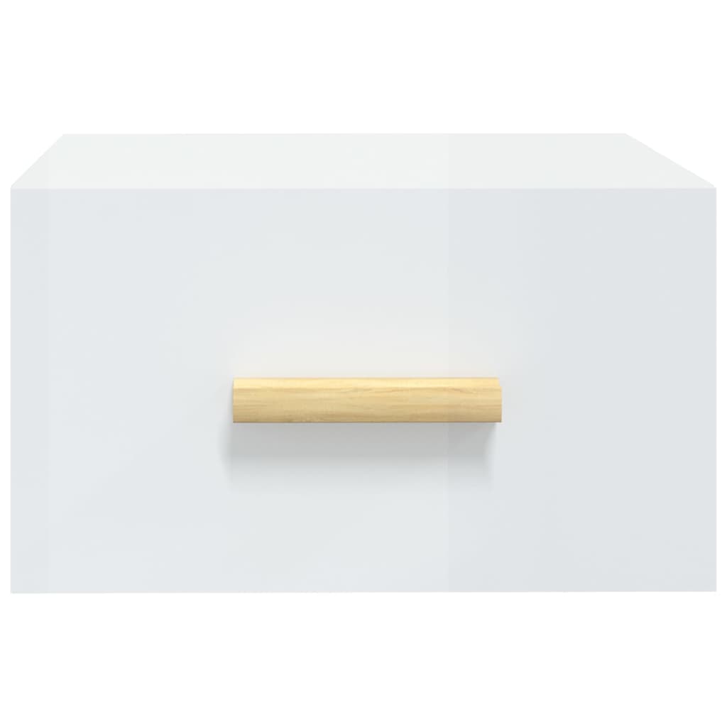 Wand-Nachttisch Hochglanz-Weiß 35x35x20 cm