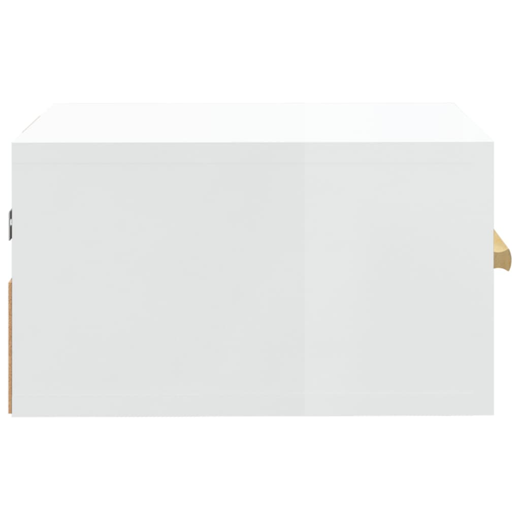 Tables de chevet murales 2 pcs. blanc brillant 35x35x20 cm