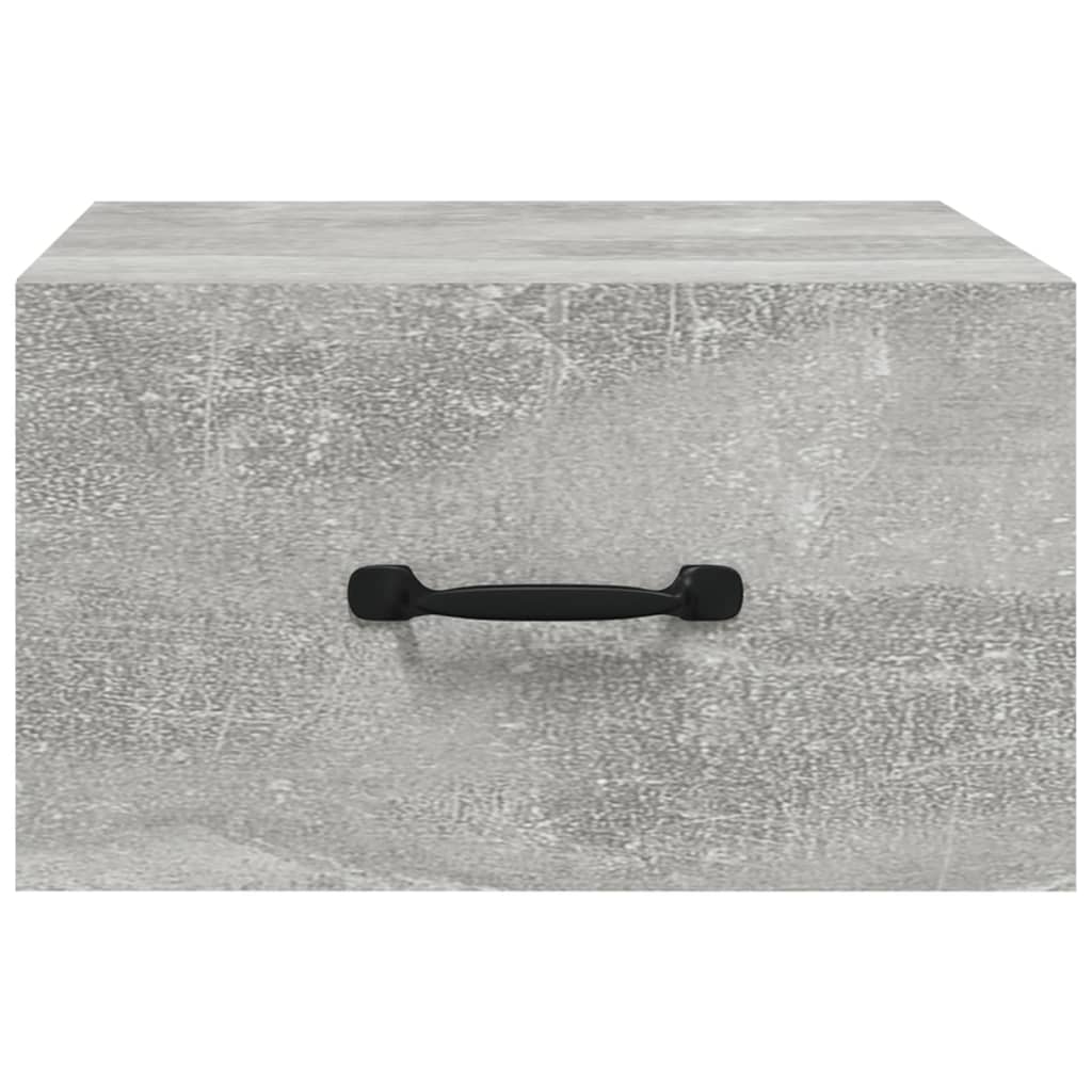 Tables de chevet murales 2 pcs gris béton 35x35x20 cm