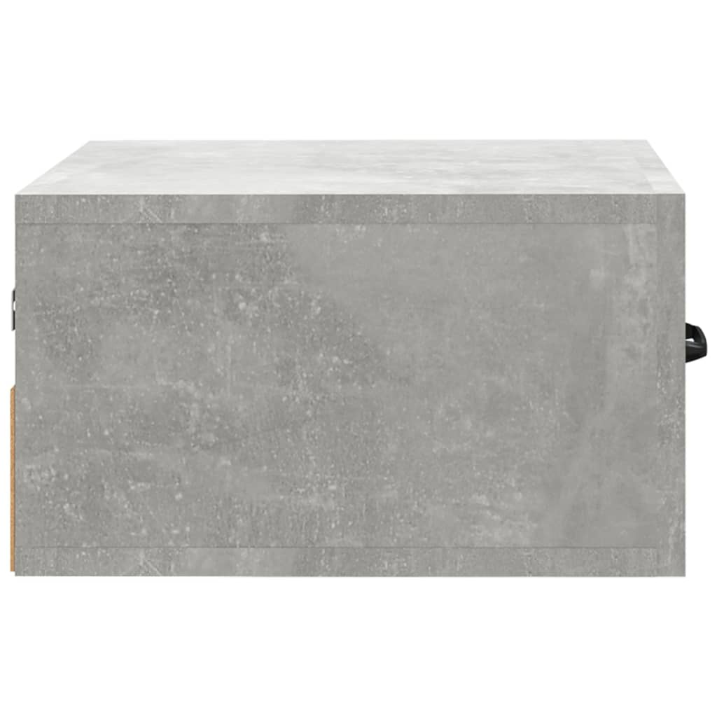 Tables de chevet murales 2 pcs gris béton 35x35x20 cm