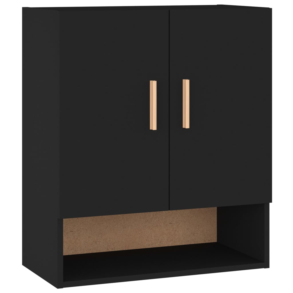 Wandschrank Schwarz 60x31x70 cm Holzwerkstoff