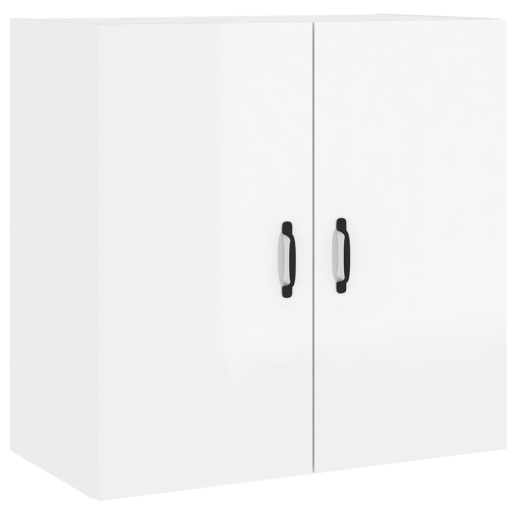 Armoire murale blanc brillant 60x31x60 cm en bois