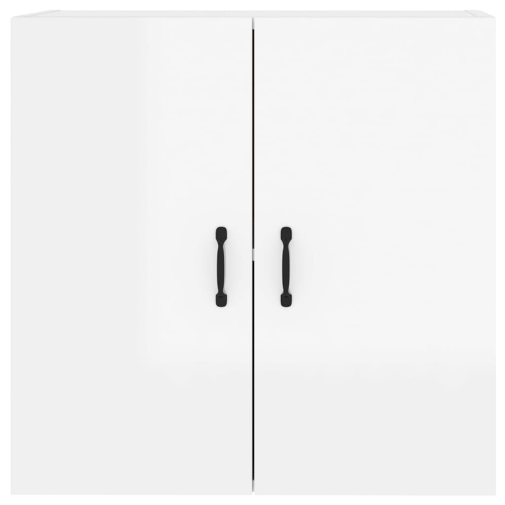 Armoire murale blanc brillant 60x31x60 cm en bois