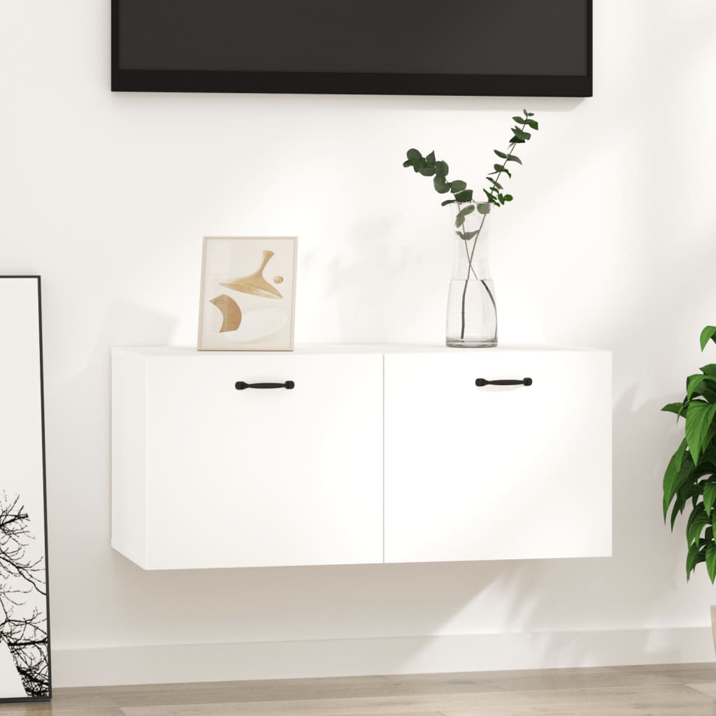 Wandschrank Weiß 80x35x36,5 cm Holzwerkstoff