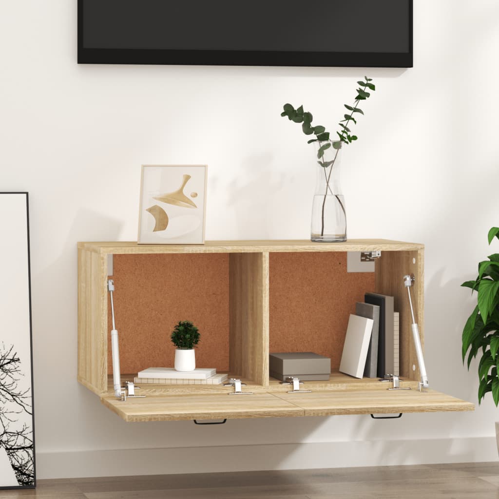 Wandschrank Sonoma-Eiche 80x35x36,5 cm Holzwerkstoff