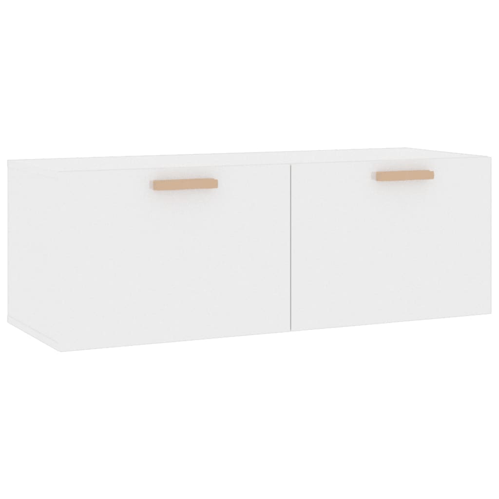 Wandschrank Hochglanz-Weiß 100x36,5x35 cm Holzwerkstoff