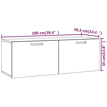 Wandschrank Sonoma-Eiche 100x36,5x35 cm Holzwerkstoff