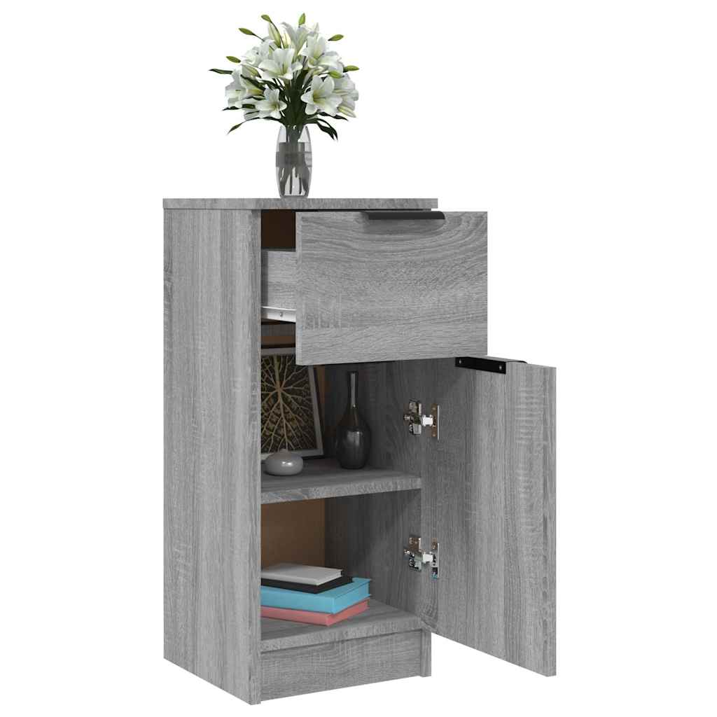 Sideboards 2 Stk. Grau Sonoma 30x30x70 cm Holzwerkstoff